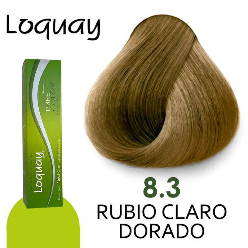 LOQUAY TINTE LQ8.3 RUBIO CLARO DORADO 120GR