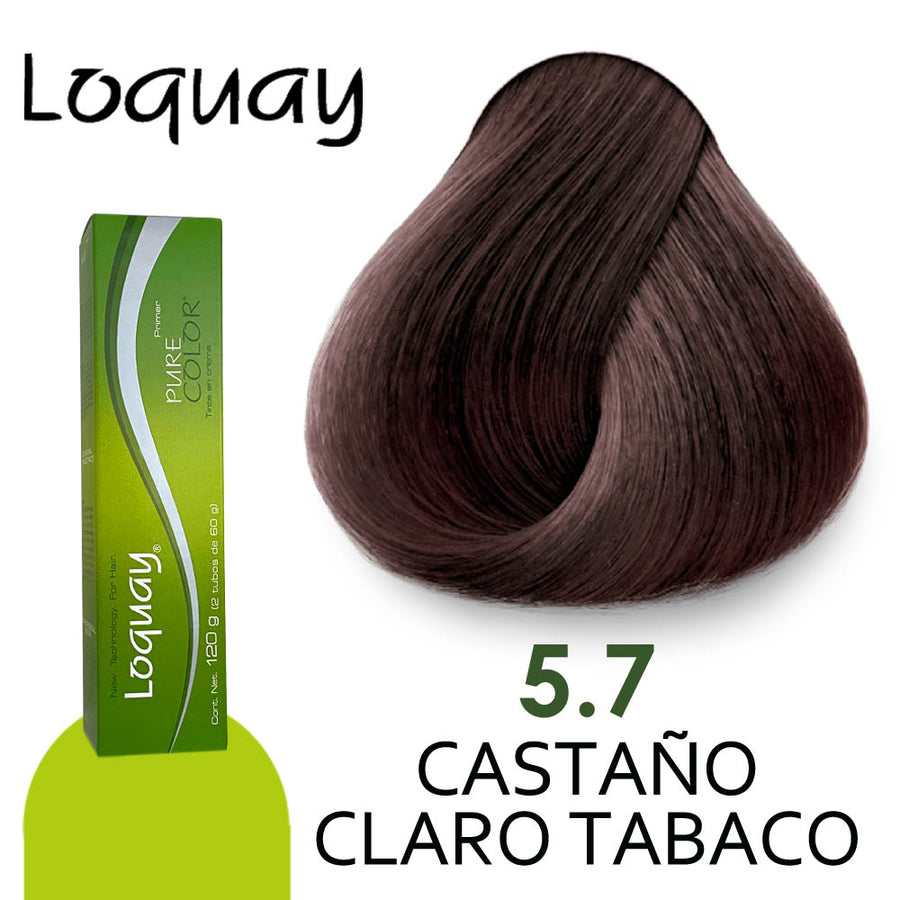 LOQUAY TINTE LQ5.7 CASTAÑO CLARO TABACO 120GR