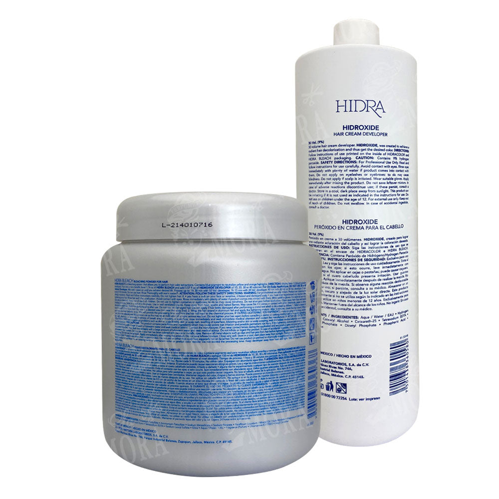 HIDRACOLOR DECOLORANTE 350 GR + PERÓXIDO 30 VOL LT
