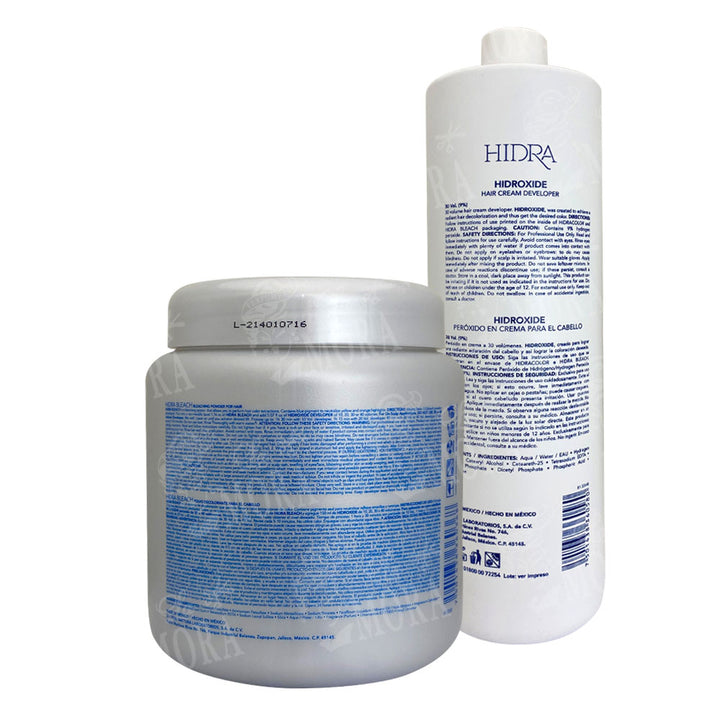 HIDRACOLOR DECOLORANTE 350 GR + PERÓXIDO 30 VOL LT