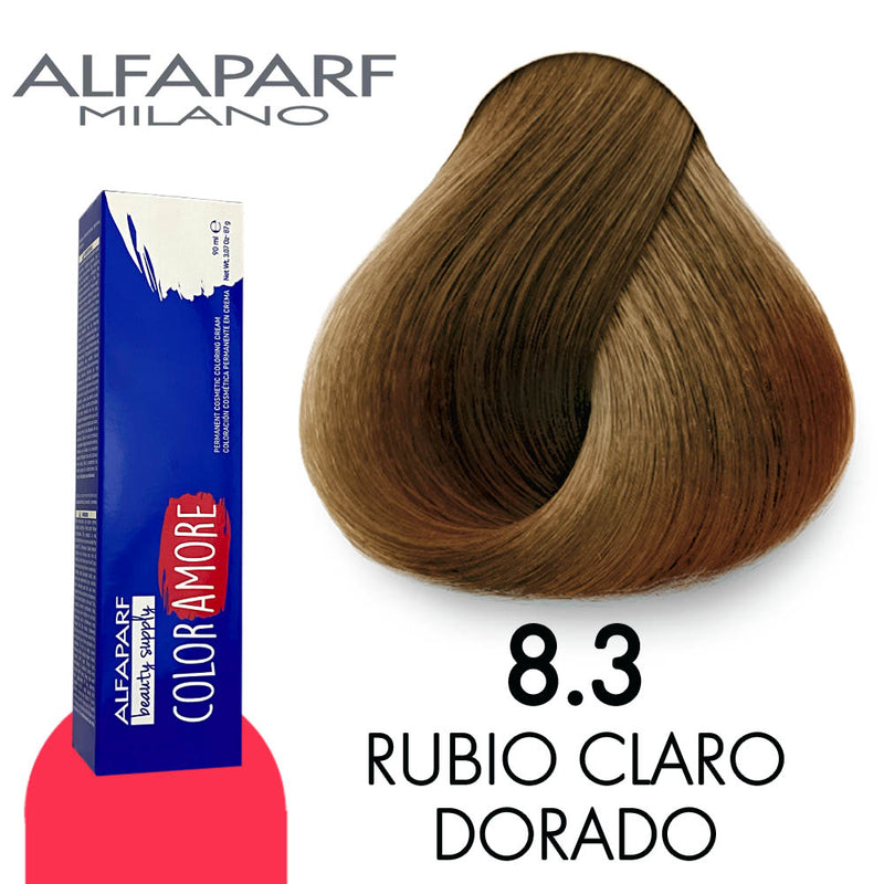 ALFAPARF COLOR AMORE TINTE CA8.3 RUBIO CLARO DORADO 90 ML