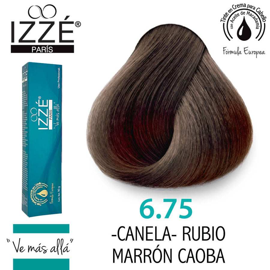 IZZÉ TINTE GZ6.75 RUBIO MARRON CAOBA 90GR