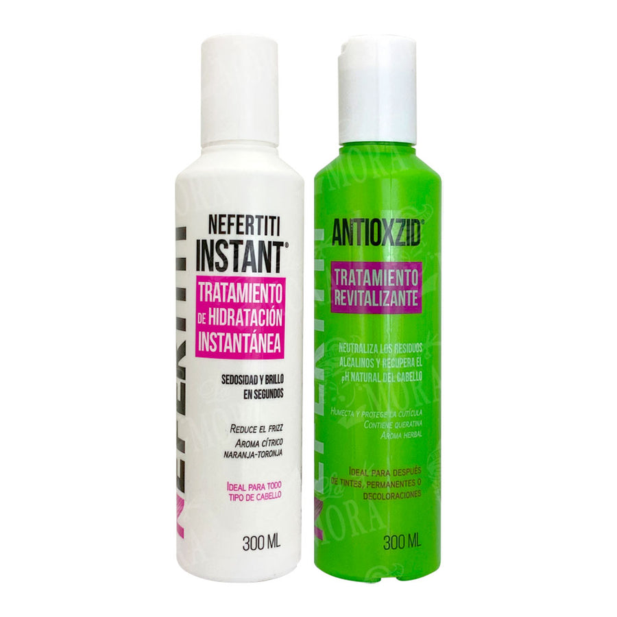 NEFERTITI TRATAMIENTO Y CREMA PARA PEINAR. ANTIOXZID 340 ML+ NEFERTITI TRATAMIENTO INSTANT 340 ML