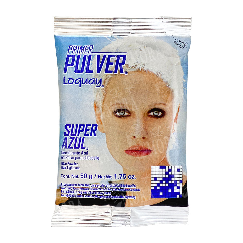 LOQUAY PRIMER PULVER POLVO DECOLORANTE SUPER AZUL 50GR
