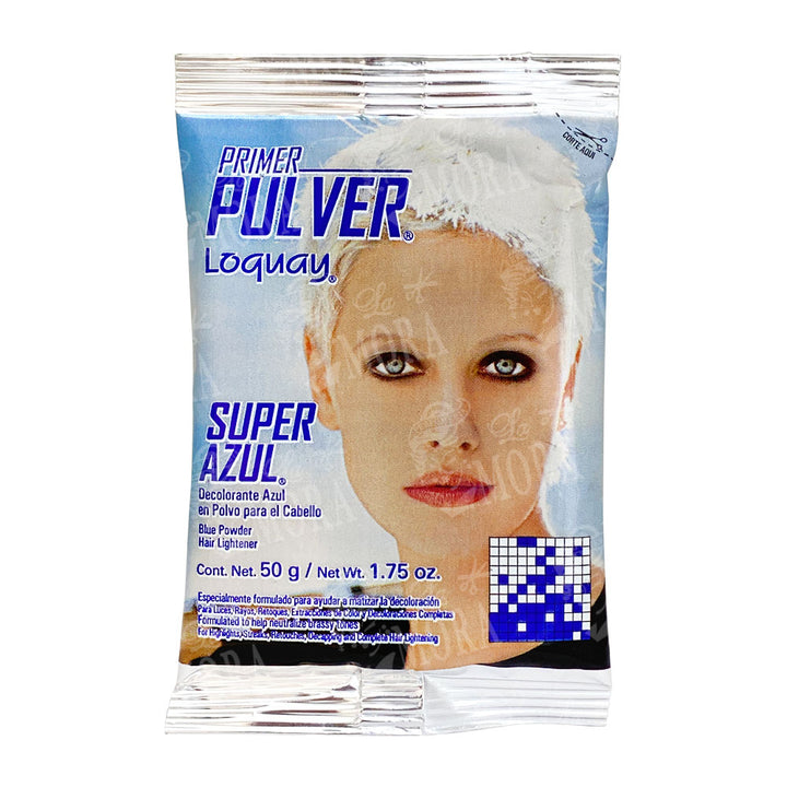 LOQUAY PRIMER PULVER POLVO DECOLORANTE SUPER AZUL 50GR