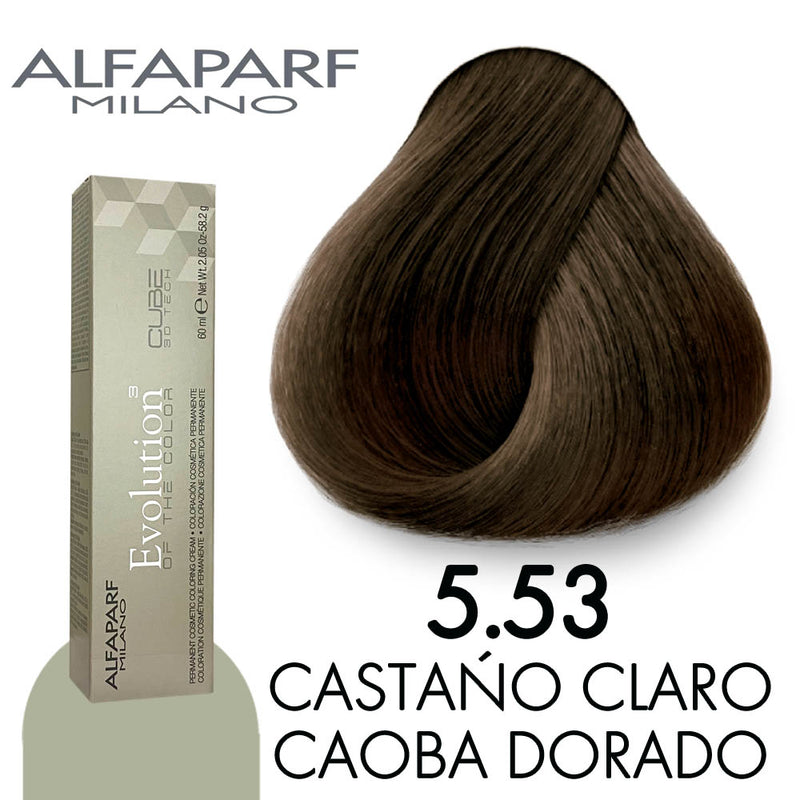 ALFAPARF TINTE 5.53 CASTAÑO CLARO CAOBA DORADO 58.2 GR