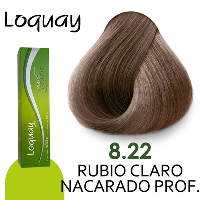 LOQUAY TINTE LQ8.22 RUBIO CLARO NACARADO PROFESIONAL 120GR