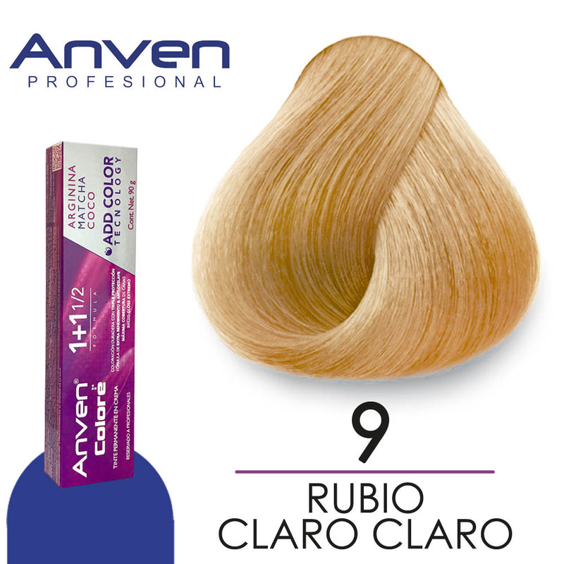 ANVEN TINTE A9 RUBIO CLARO CLARO 90GR