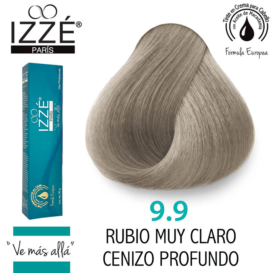 IZZÉ TINTE GZ9.9 RUBIO MUY CLARO CENIZO PROFUNDO 90GR