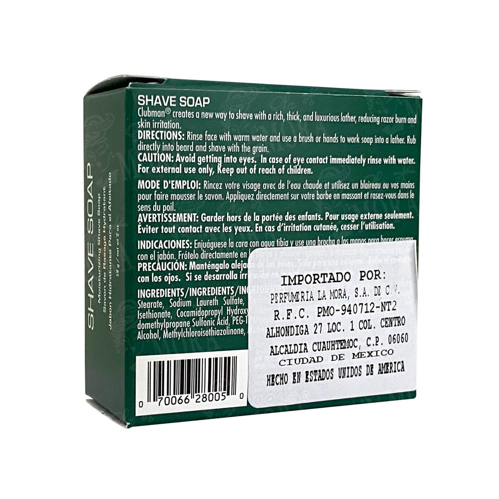 CLUBMAN PINAUD SHAVE SOAP PINAUD JABÓN PARA AFEITAR 57 GR