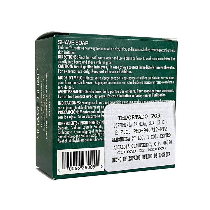 CLUBMAN PINAUD SHAVE SOAP PINAUD JABÓN PARA AFEITAR 57 GR