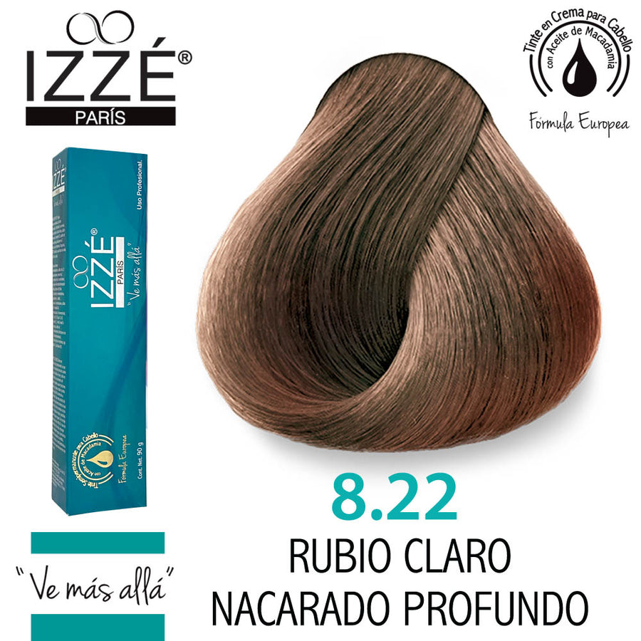 IZZÉ TINTE GZ8.22 RUBIO CLARO NACARADO PROFUNDO 90GR