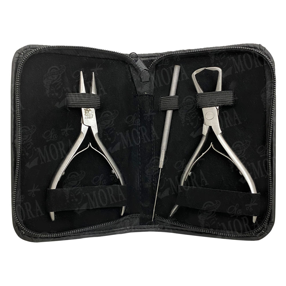 LOBO ESTUCHE PINZAS PARA EXTENSIONES 
