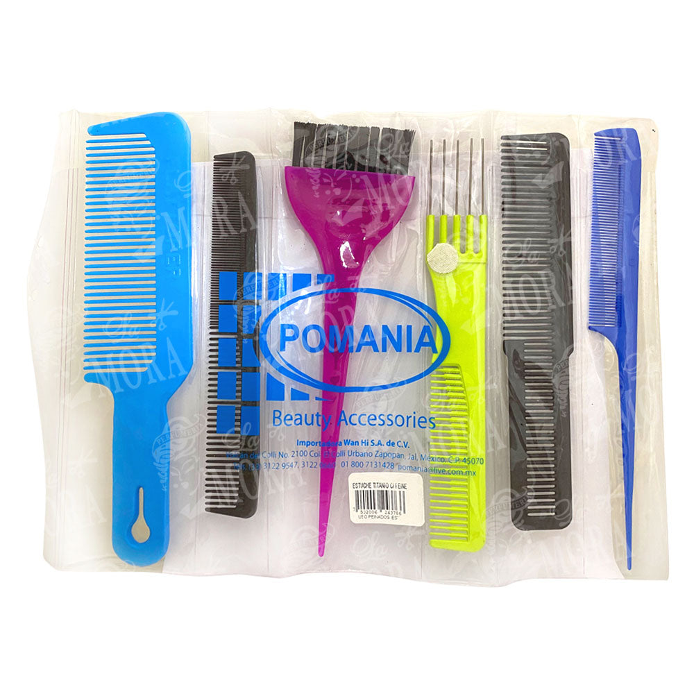 POMANIA ESTUCHE TITANIO CON PEINES