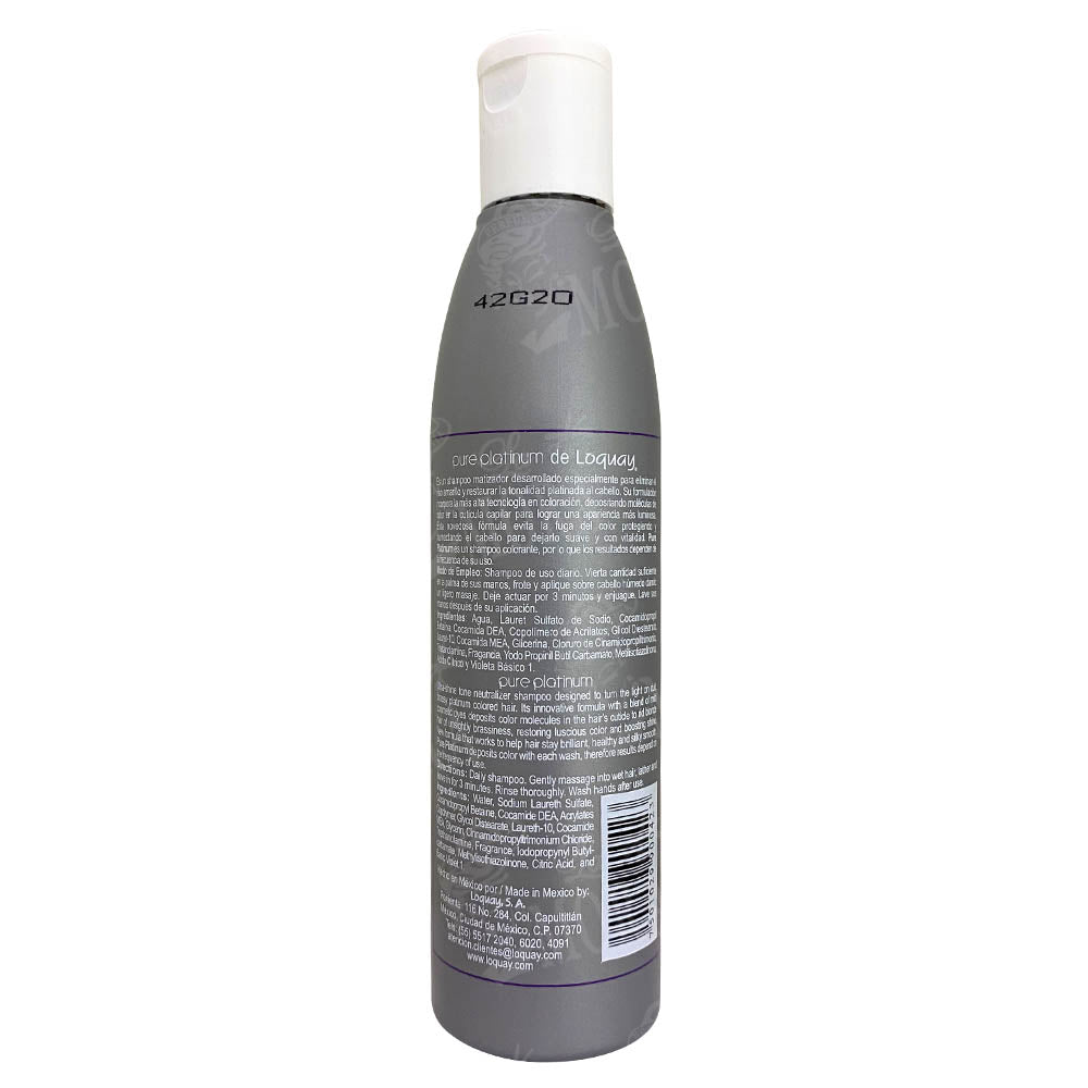 SHAMPOO MATIZADOR LOQUAY PURE PLATINE 250ML