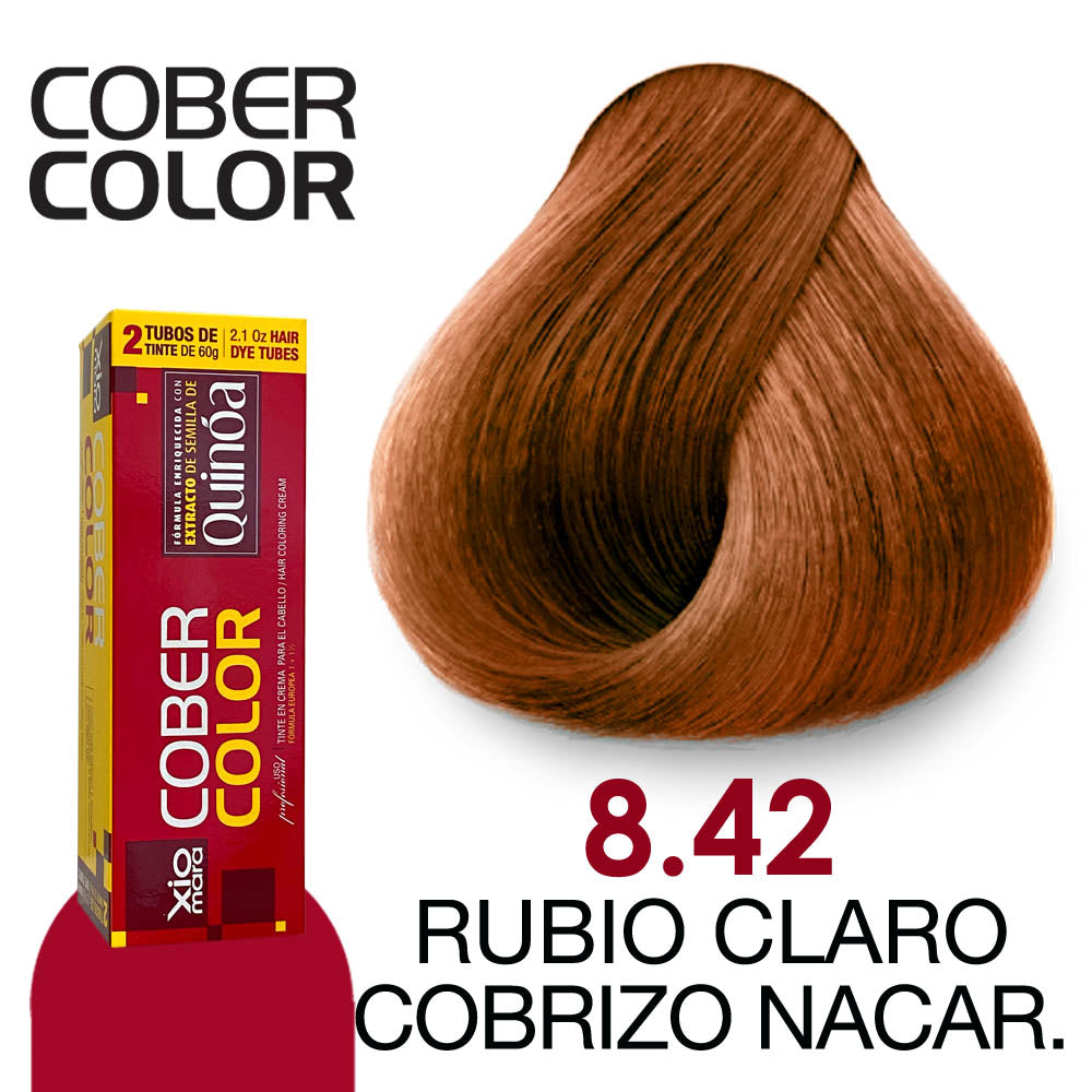 XIOMARA TINTE CC8.42 RUBIO CLARO COBRIZO NACARADO (BRONCE) 120GR