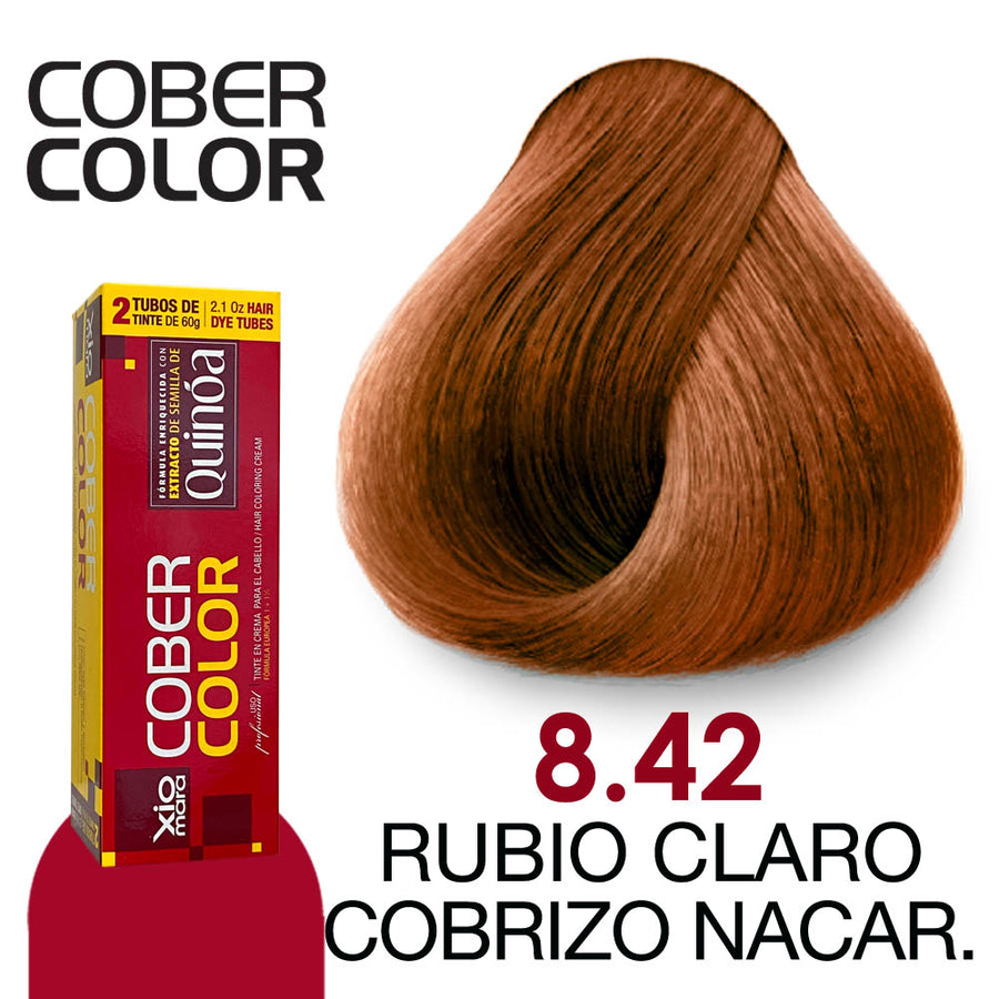 XIOMARA TINTE CC8.42 RUBIO CLARO COBRIZO NACARADO (BRONCE) 120GR