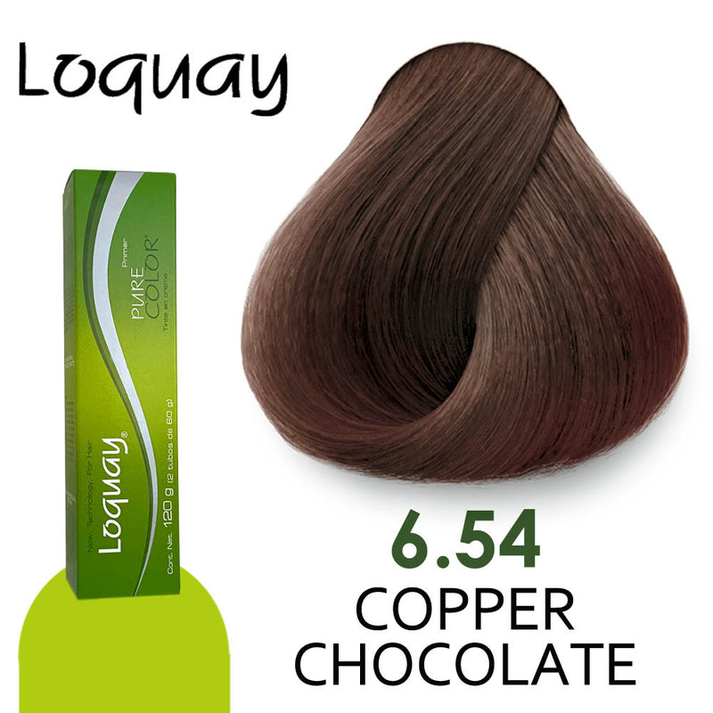 LOQUAY TINTE LQ6.54 COPPER CHOCOLATE 120GR