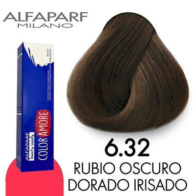 ALFAPARF COLOR AMORE TINTE CA6.32 RUBIO OSCURO DORADO IRISADO 90 ML