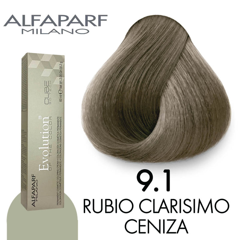 ALFAPARF TINTE 9.1 RUBIO CLARISIMO CENIZA 58.2 GR