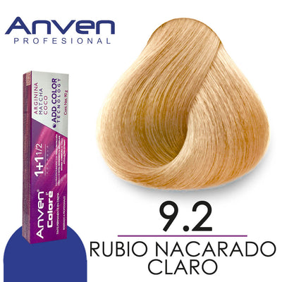 ANVEN TINTE A9.2 RUBIO NACARADO CLARO 90GR