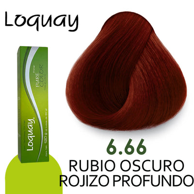 LOQUAY TINTE LQ6.66 RUBIO OSCURO ROJIZO PROFUNDO 120GR