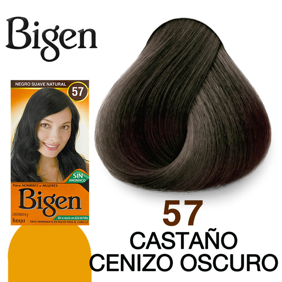 BIGEN TINTE 57 CASTAÑO CENIZO OSCURO 6 GR