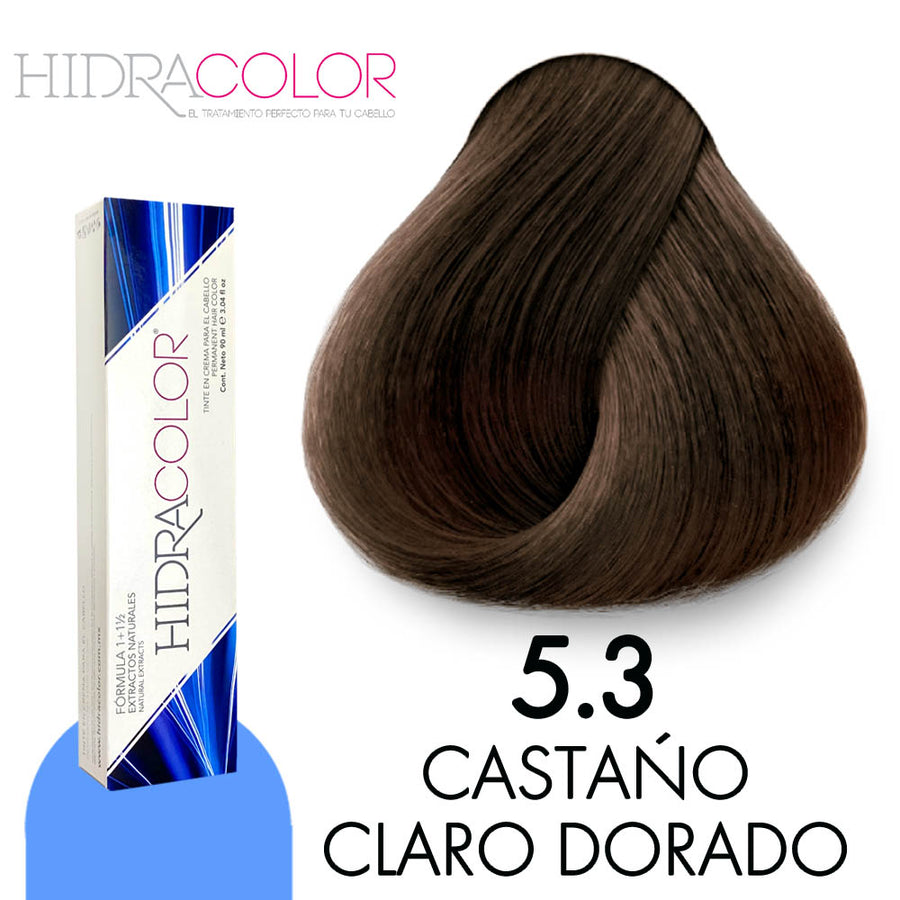 HIDRACOLOR TINTE H5.3 CASTAÑO CLARO DORADO 90 ML