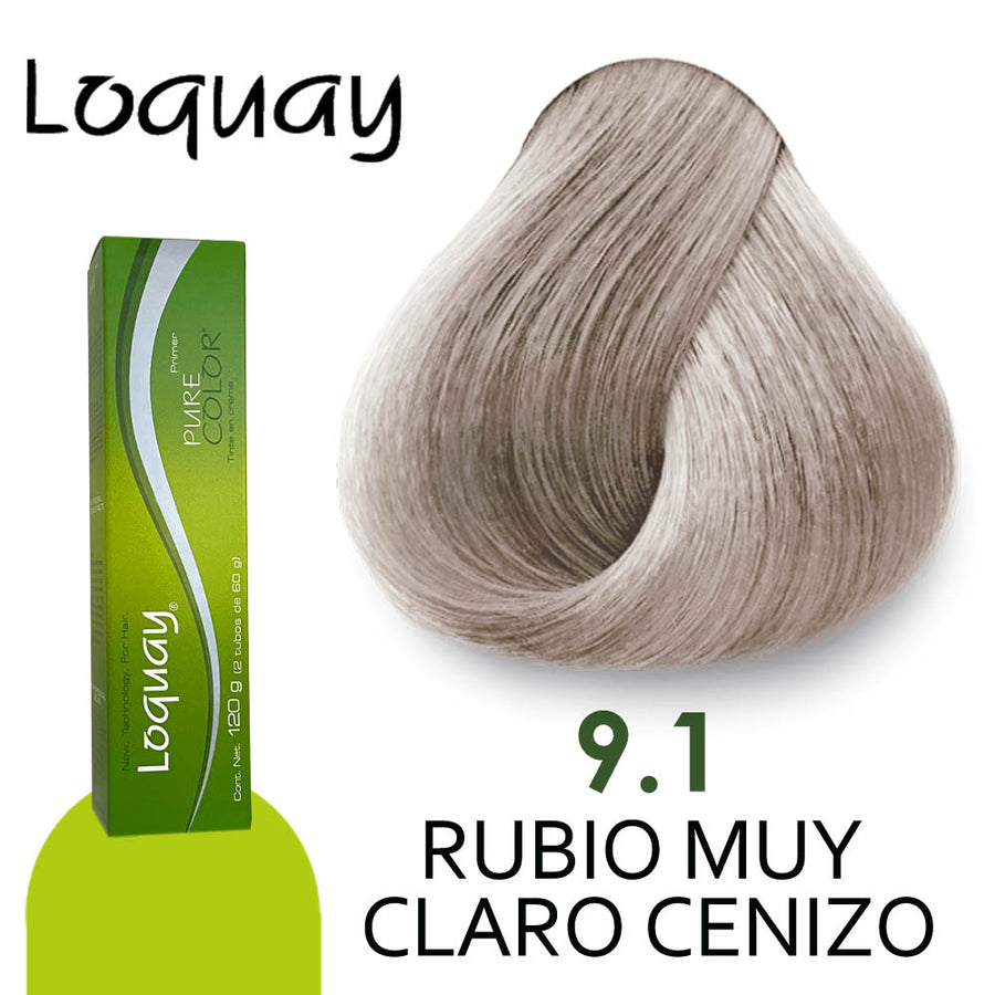 LOQUAY TINTE LQ9.1 RUBIO MUY CLARO CENIZO 120GR