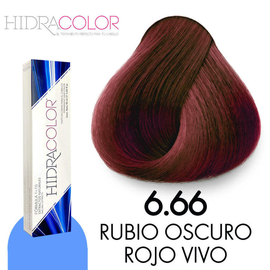 HIDRACOLOR TINTE H6.66 ROBIO OSCURO ROJO VIVO 90 ML