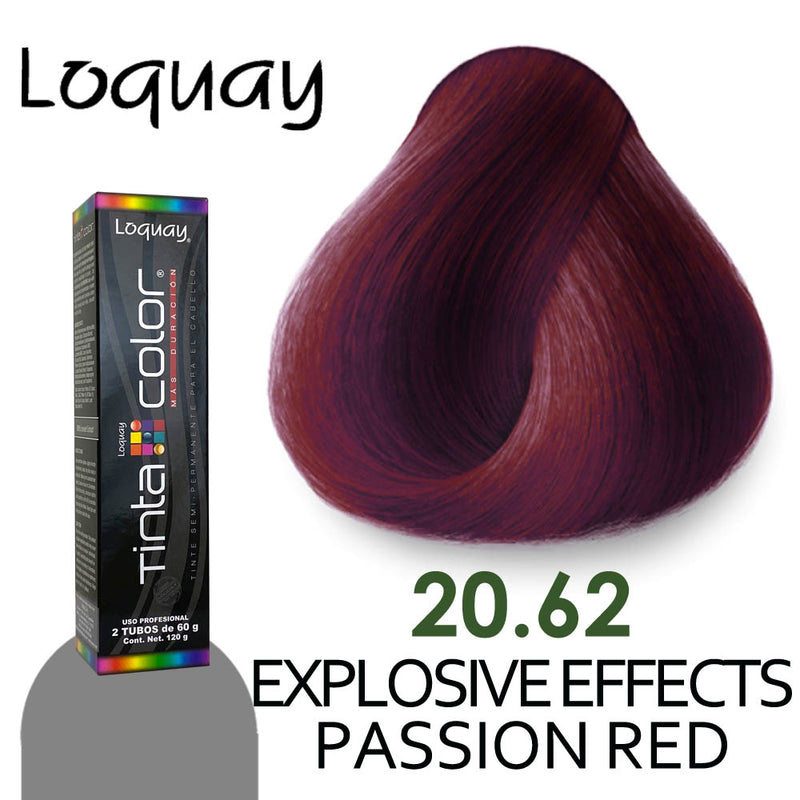 LOQUAY TINTE LQ20.62 EXPLOSIVE EFFECTS PASSION RED 60 GR