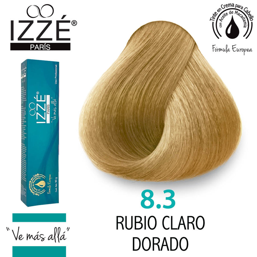 IZZÉ TINTE GZ8.3 RUBIO CLARO DORADO 90GR