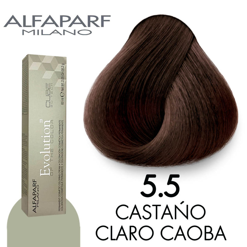 ALFAPARF TINTE 5.5 CASTAÑO CLARO CAOBA 58.2 GR