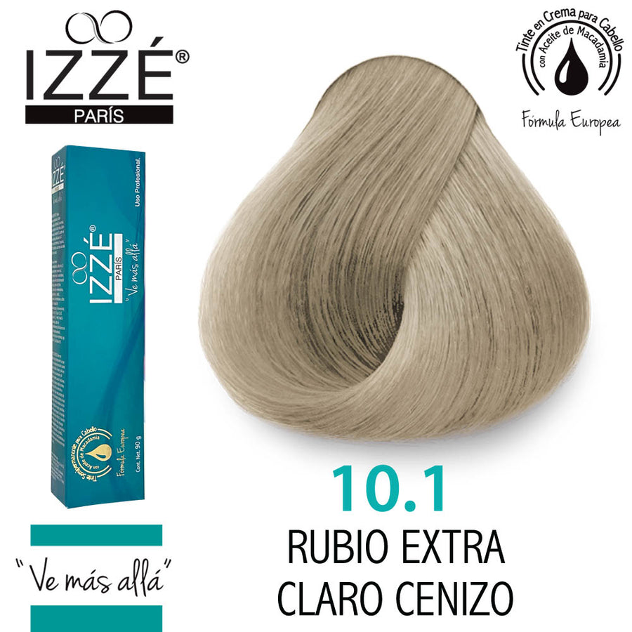 IZZÉ TINTE GZ10.1 RUBIO EXTRA CLARO CENIZO 90GR