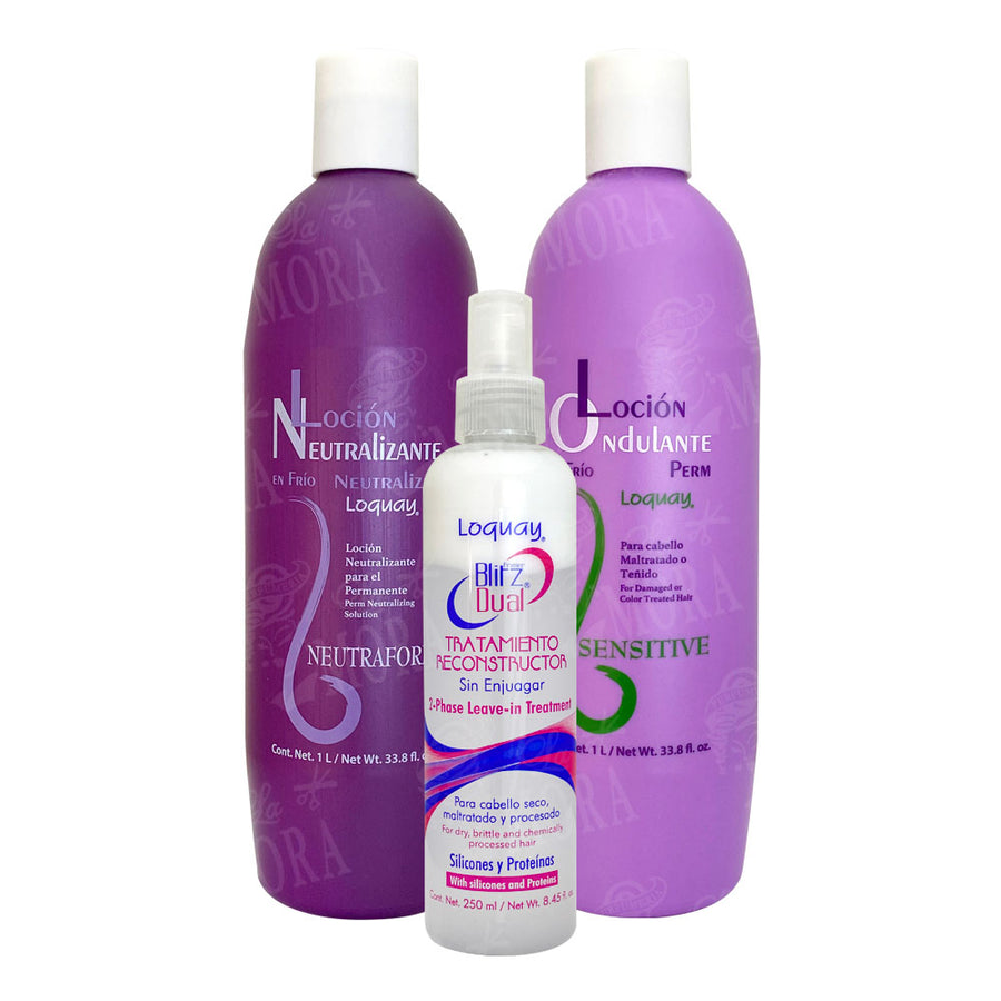 LOQUAY KIT LOCIÓN ONDULANTE SENSITIVE 1LT + BLITZ DUAL