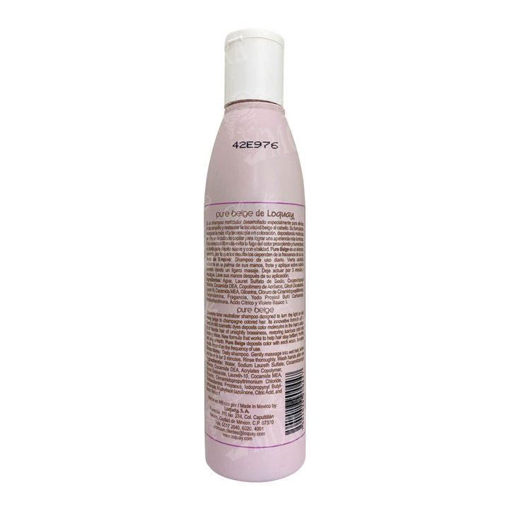 LOQUAY SHAMPOO MATIZADOR PURE BEIGE 250ML