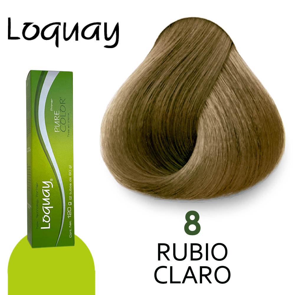 LOQUAY TINTE LQ8 RUBIO CLARO 120GR
