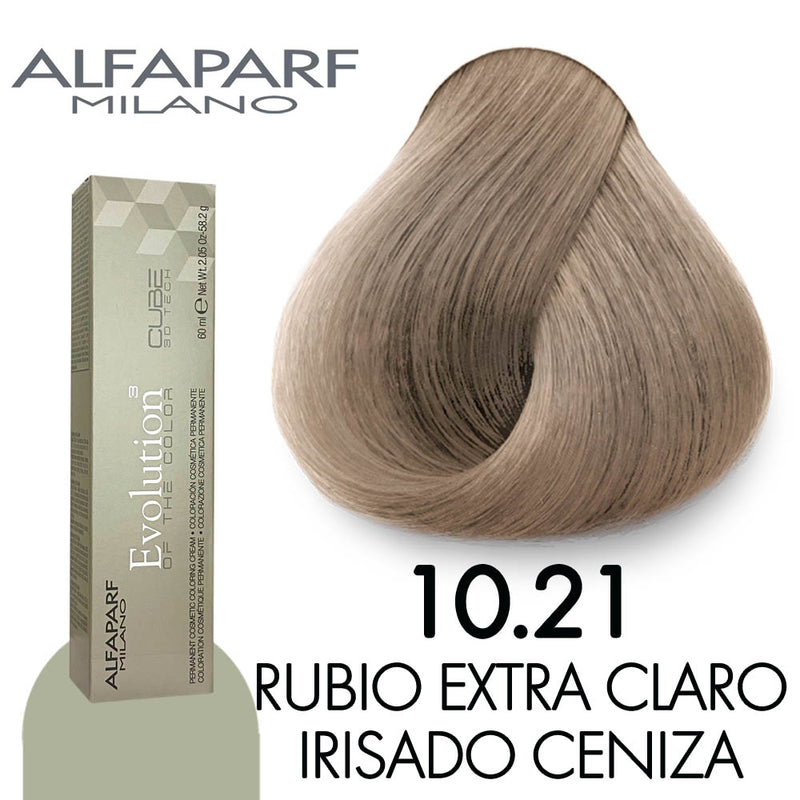 ALFAPARF TINTE 10.21 RUBIO EXTRACLARO IRISADO CENIZA 58.2 GR