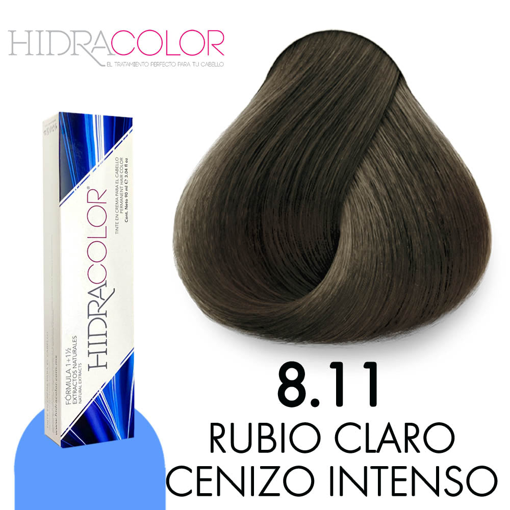 HIDRACOLOR TINTE H8.11 RUBIO CLARO CENIZO INTENSO 90 ML
