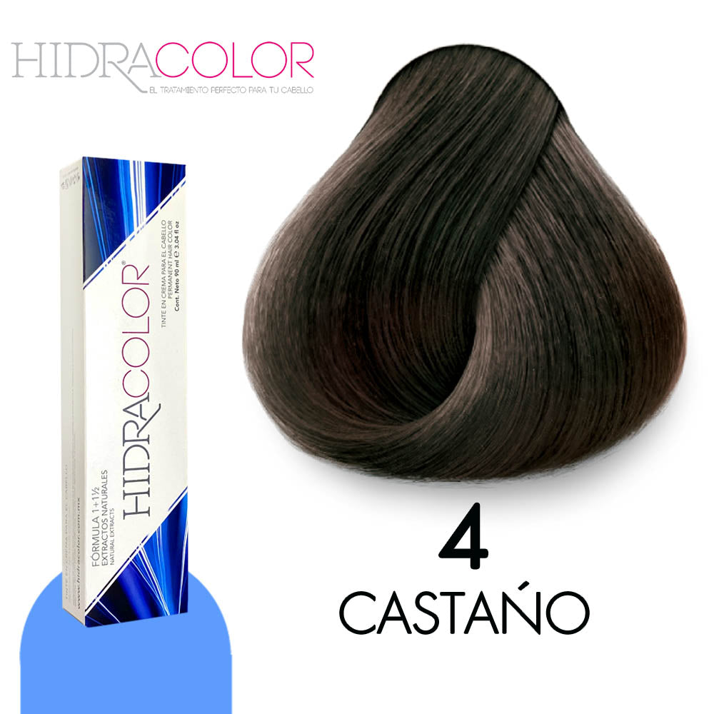 TINTE HIDRACOLOR H4 CASTAÑO 90 ML