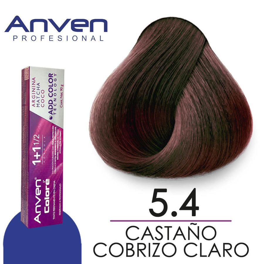 ANVEN TINTE A5.4 CASTAÑO COBRIZO CLARO 90GR