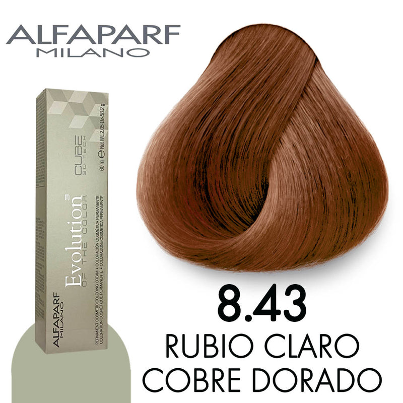 ALFAPARF TINTE 8.43 RUBIO CLARO COBRE DORADO 58.2 GR