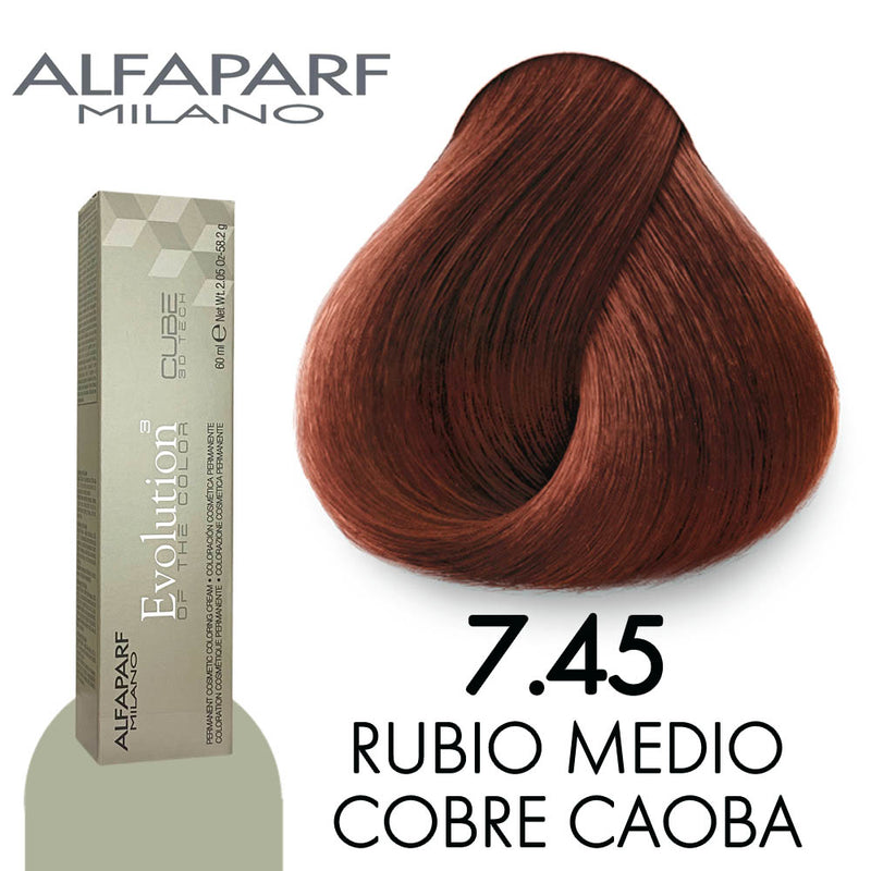 ALFAPARF TINTE 7.45 RUBIO MEDIO COBRE CAOBA 58.2 GR
