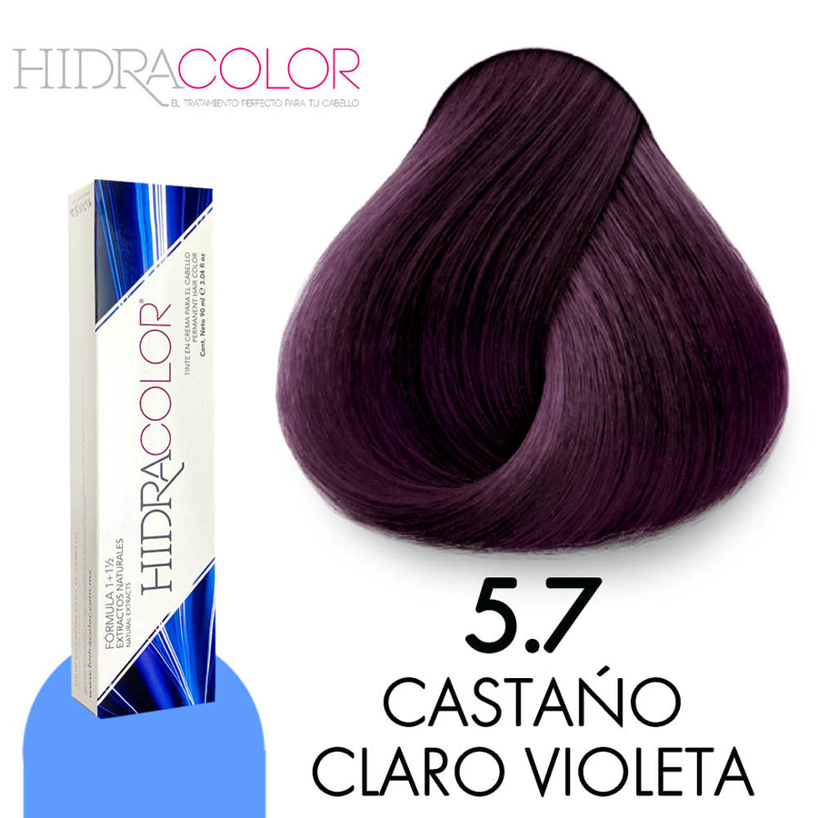 HIDRACOLOR TINTE H5.7 CASTAÑO CLARO VIOLETA 90 ML