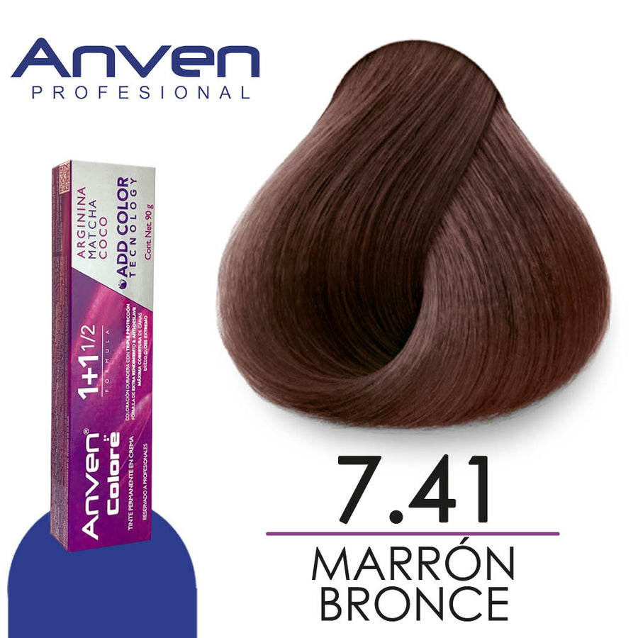 ANVEN TINTE A7.41 MARRON BRONCE 90GR