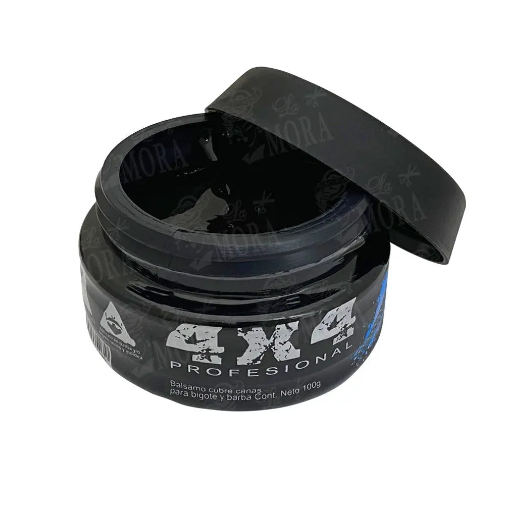 4 X 4 BALSAMO CUBRE CANAS PARA BIGOTE Y BARBA 100GR Perfumería la Mora