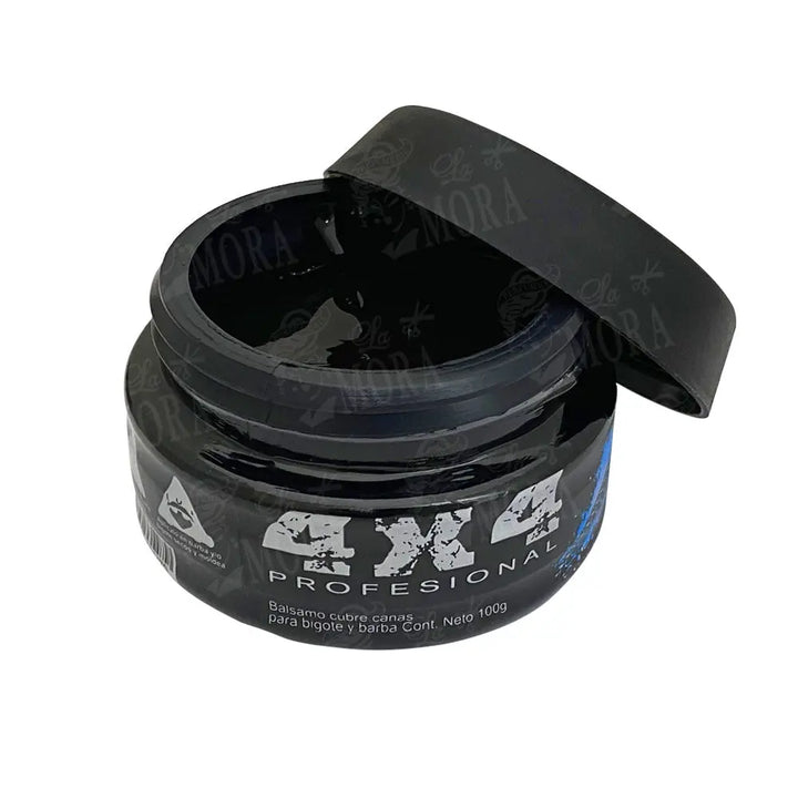 4 X 4 BALSAMO CUBRE CANAS PARA BIGOTE Y BARBA 100GR Perfumería la Mora