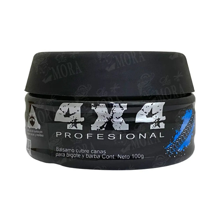 4 X 4 BALSAMO CUBRE CANAS PARA BIGOTE Y BARBA 100GR Perfumería la Mora