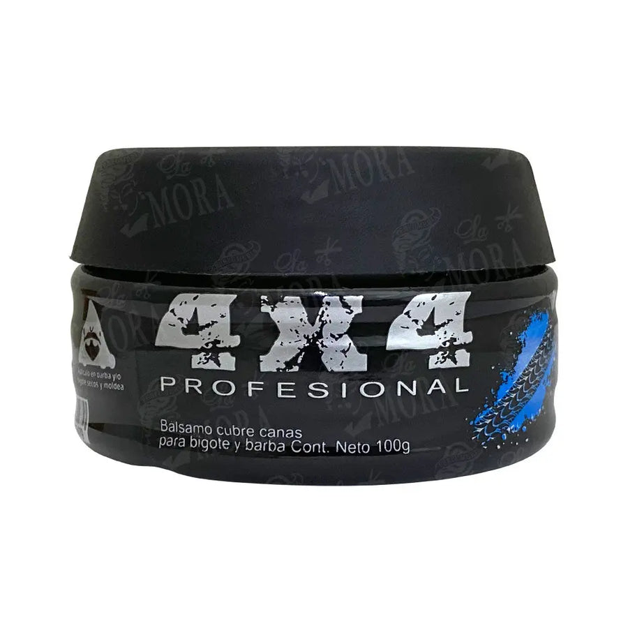 4 X 4 BALSAMO CUBRE CANAS PARA BIGOTE Y BARBA 100GR Perfumería la Mora