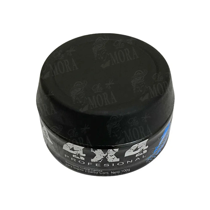 4 X 4 BALSAMO CUBRE CANAS PARA BIGOTE Y BARBA 100GR Perfumería la Mora